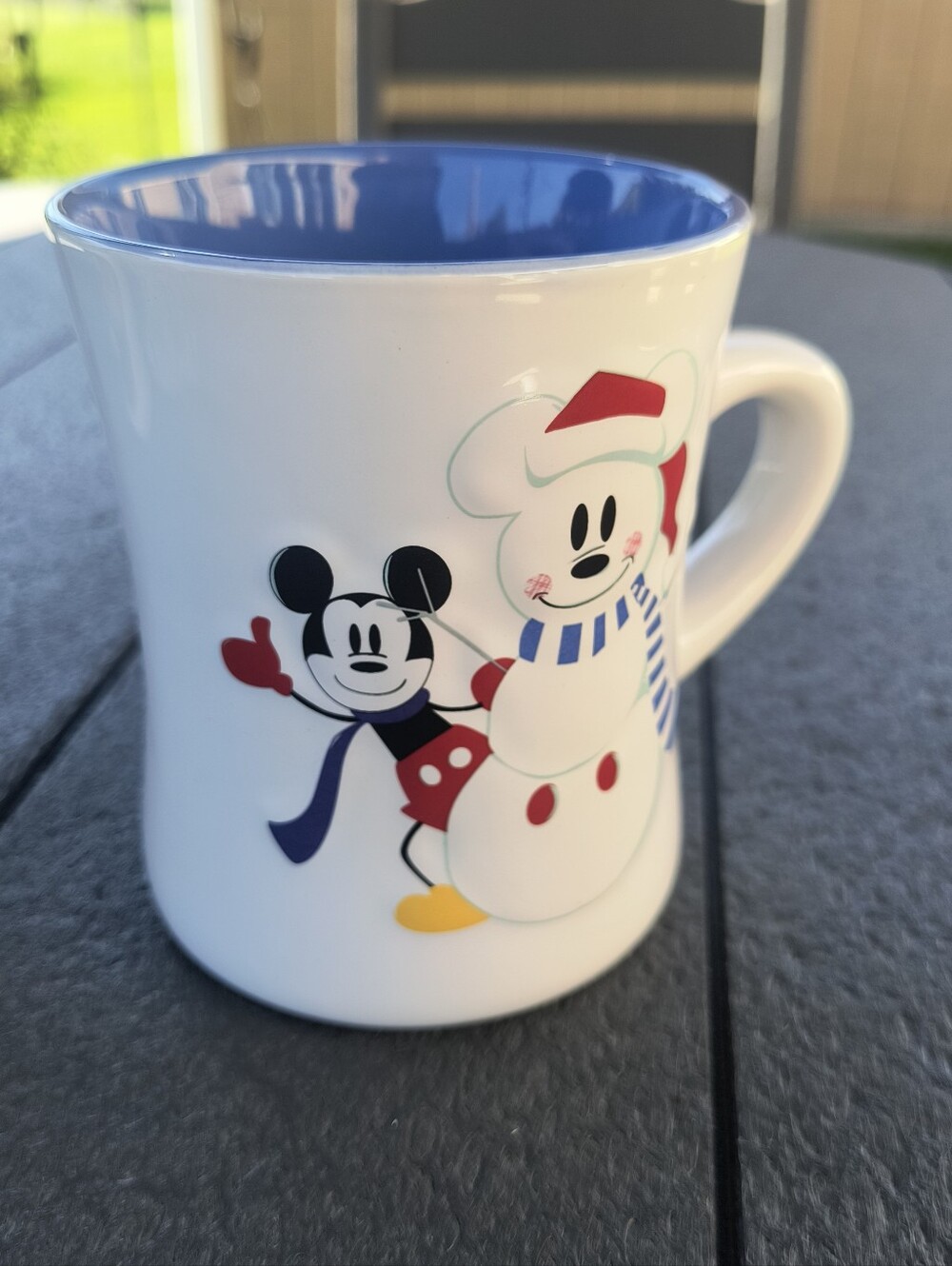 Mickey Mouse DISNEY Store CHRISTMAS Coffee & Soup Mugs Snowman Snowflakes New